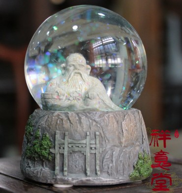 祥意堂 泉州特色老君岩摆件 树脂工艺品老君岩水球
