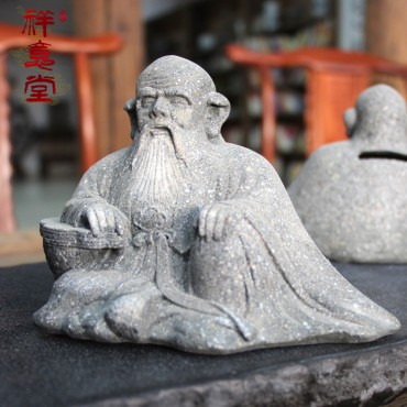 祥意堂 泉州特色老君岩摆件 树脂工艺品储蓄罐