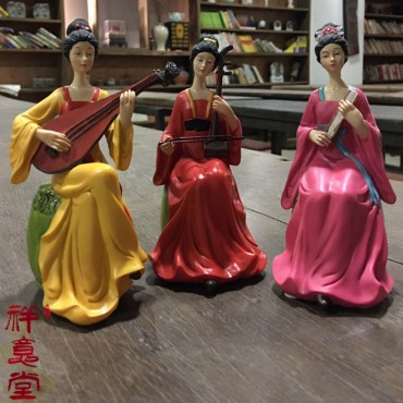 祥意堂 闽南特色树脂南音女配IC家居桌面摆件